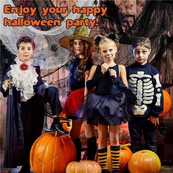 Halloween Creepy Cloth 6Pcs 30×72 "Halloween Black Creepy Cloth (4Black + 2White - Picture 7 of 7